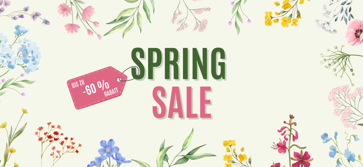 Spring sale. Biz su -60% rabatt
